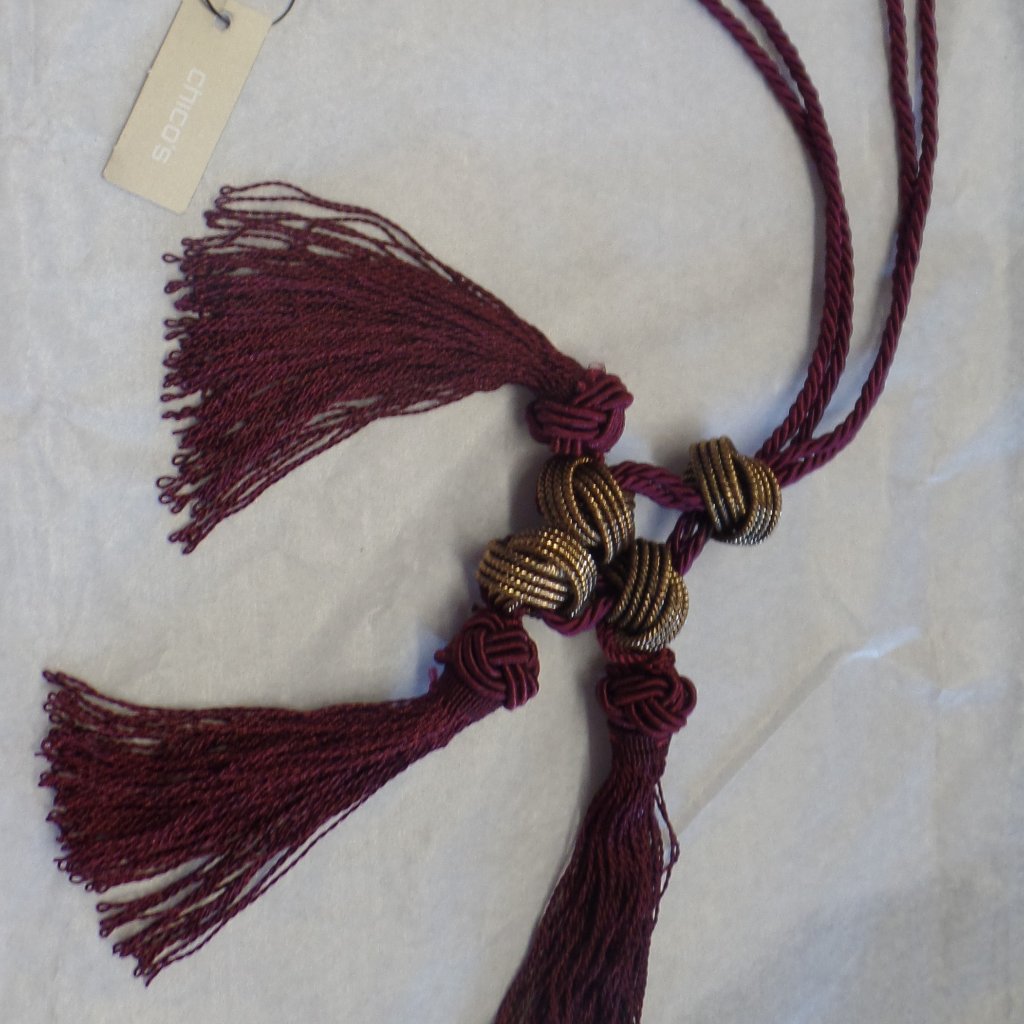 Bnwt Chicos Tassel Statement Necklace 30$